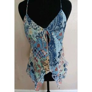 Rita Ora Primark Top XS Patchwork Chiffon Hanky Fairy Boho Festival Coachella